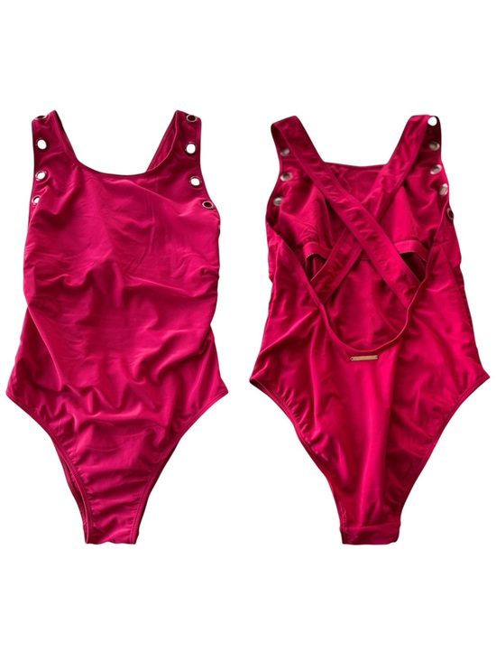 Juicy Couture Other - Juicy Couture Fuchsia Pink Grommet One-Piece Cross Back Swimsuit Sz Large